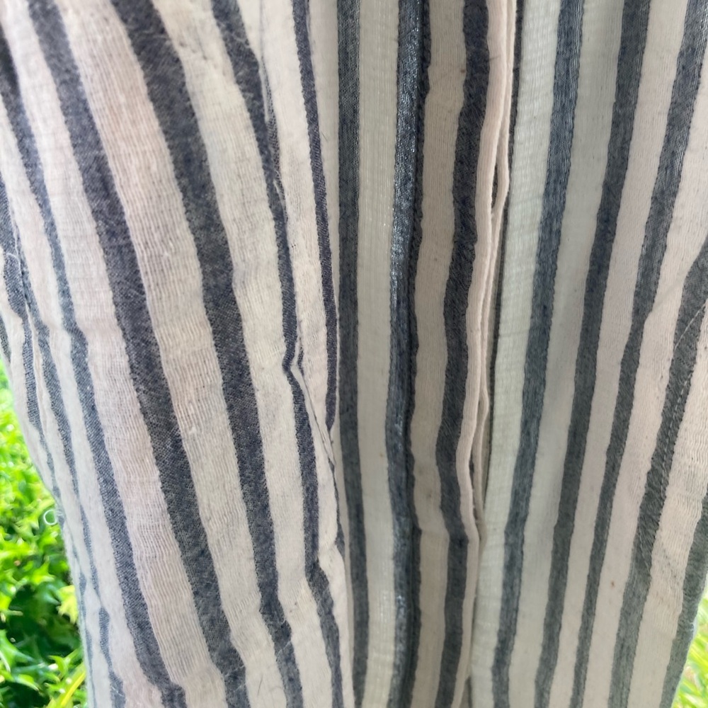 Umgee gray and White Striped Sleeveless dress shift - Picture 6 of 9